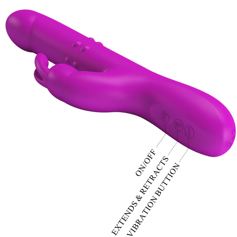 PRETTY LOVE - REESE VIBRADOR CON ROTACIÓN MORADO - Imagen 4