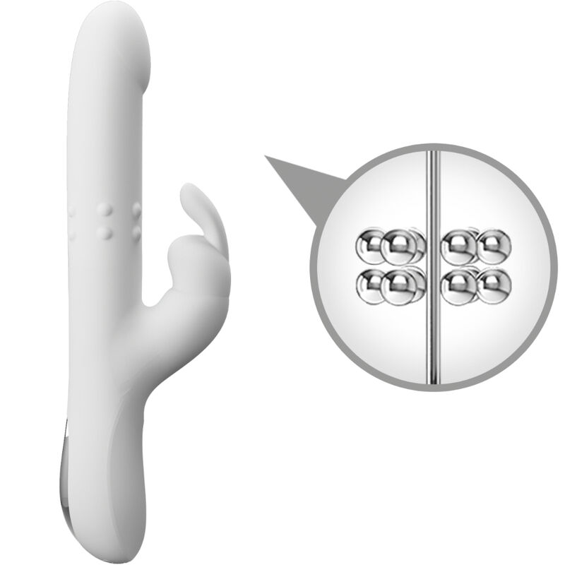 PRETTY LOVE - REESE VIBRADOR CON ROTACIÓN PLATEADO - Imagen 3