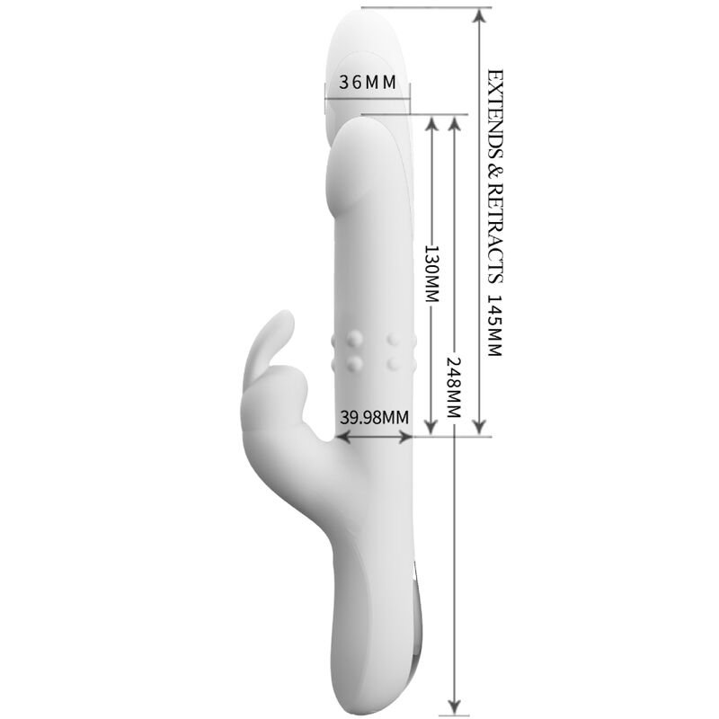PRETTY LOVE - REESE VIBRADOR CON ROTACIÓN PLATEADO - Imagen 4