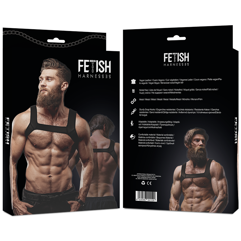 FETISH SUBMISSIVE ATTITUDE - NEOPRENE CHEST HARNESS FOR MEN SIZE L - Image 3