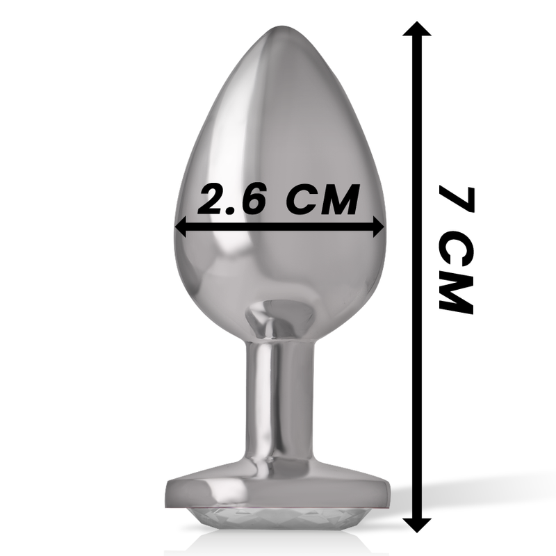 INTENSE - PLUG ANAL METAL ALUMINIO CORAZÓN BLANCO TALLA S - Imagen 3