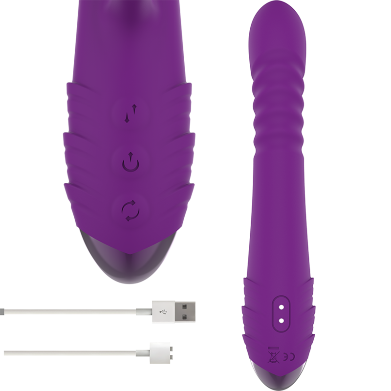 INTENSE - VIBRATEUR RECHARGEABLE MULTIFONCTION IGGY UP & DOWN AVEC STIMULATEUR CLITORAL VIOLET – Image 3