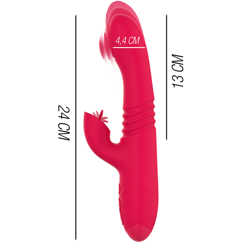 INTENSE - VIBRADOR UP & DOWN RECARREGVEL DUA MULTIFUNO COM LÍNGUA VERMELHA - Image 4