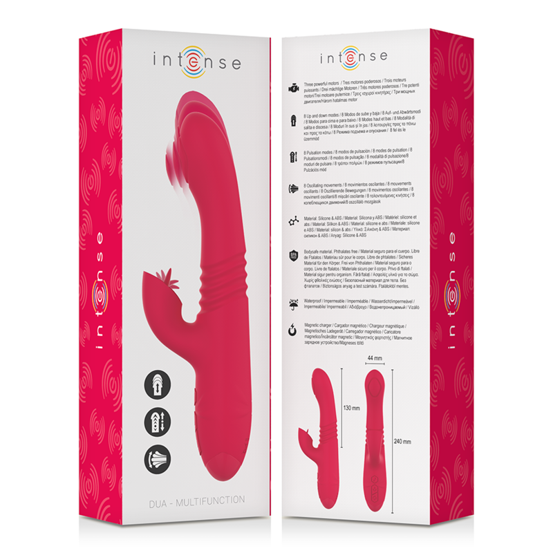 INTENSE - VIBRADOR UP & DOWN RECARREGVEL DUA MULTIFUNO COM LÍNGUA VERMELHA - Image 2