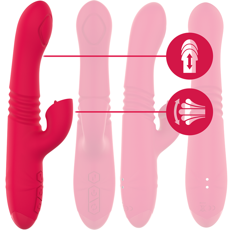 INTENSE - VIBRADOR UP & DOWN RECARREGVEL DUA MULTIFUNO COM LÍNGUA VERMELHA - Image 5