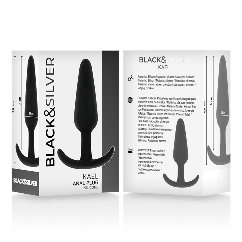 BLACK&SILVER - KAEL SILIKON ANALPLUG MIT MITTLEREM GRIFF – Bild 2