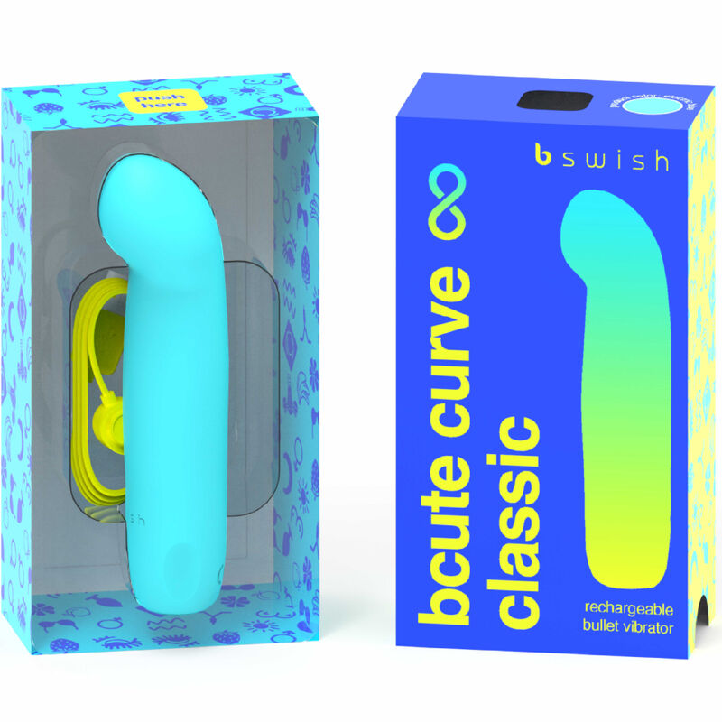 B SWISH - BCUTE CURVE INFINITE CLASSIC VIBRADOR RECARGABLE SILICONA AZUL - Imagen 4