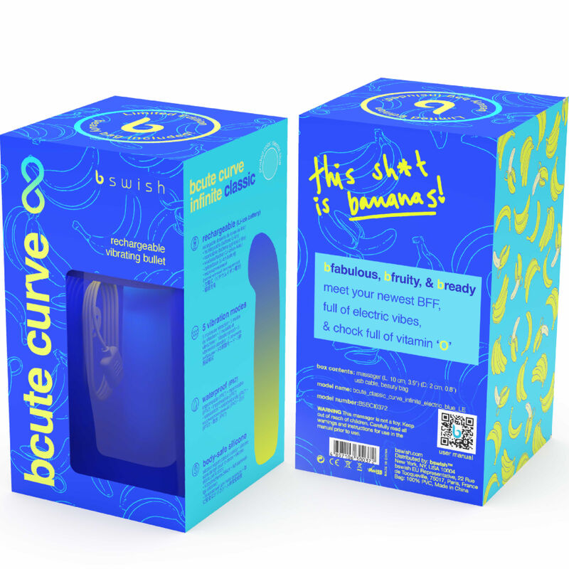 B SWISH - BCUTE CURVE INFINITE CLASSIC EDICION LIMITADA VIBRADOR RECARGABLE SILICONA AZUL - Imagen 3