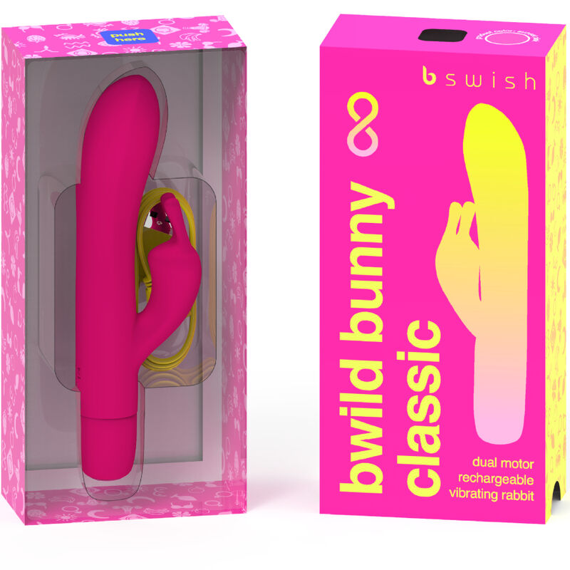 B SWISH - BWILD BUNNY INFINITE CLASSIC VIBRATORE RICARICABILE IN SILICONE ROSA - immagine 5