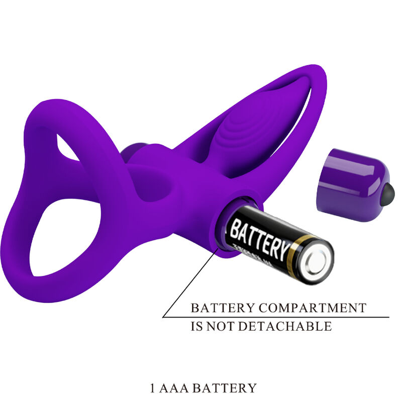 PRETTY LOVE - ANNEAU VIBRATEUR 10 VIBRATIONS SILICONE VIOLETTE – Image 5