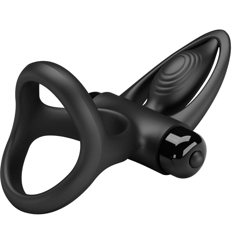 PRETTY LOVE - ANNEAU VIBRANT 10 VIBRATIONS SILICONE NOIR – Image 6