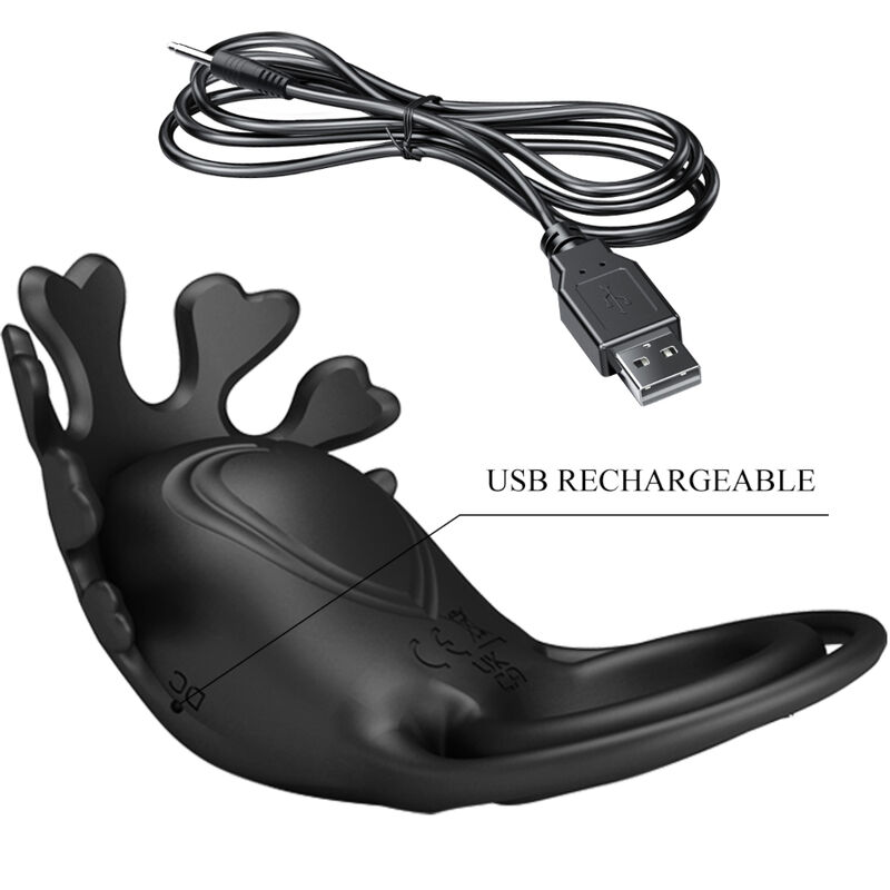 PRETTY LOVE - ANNEAU VIBRATEUR RUBEN 7 VIBRATIONS SILICONE NOIR – Image 6