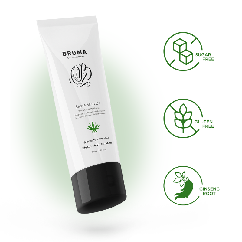 BRUMA - SATIVA-SAMENÖL-GLEITGEL MIT WÄRMENDEM CANNABISGESCHMACK 100 ml – Bild 4