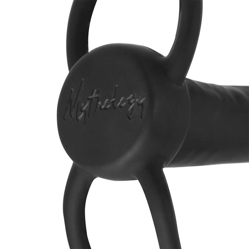 MYTHOLOGY - GODE ANAL COBI ONYX AVEC ANNEAU DE BITE ET TESTICULE 13 CM EN SILICONE – Image 7