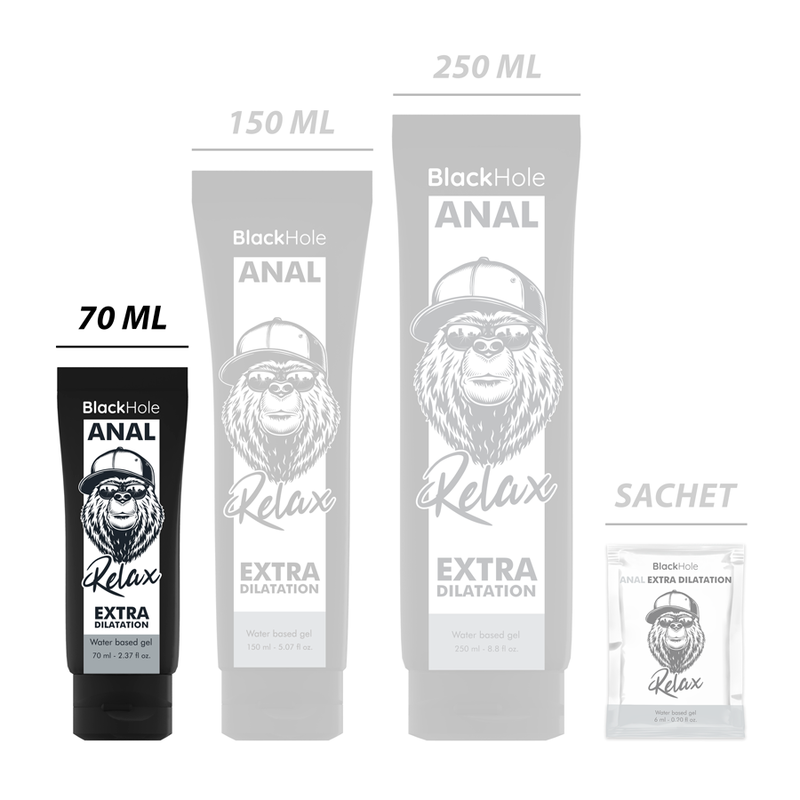BLACK HOLE - GEL DILATANTE ANALE A BASE D'ACQUA 70 ML - immagine 2