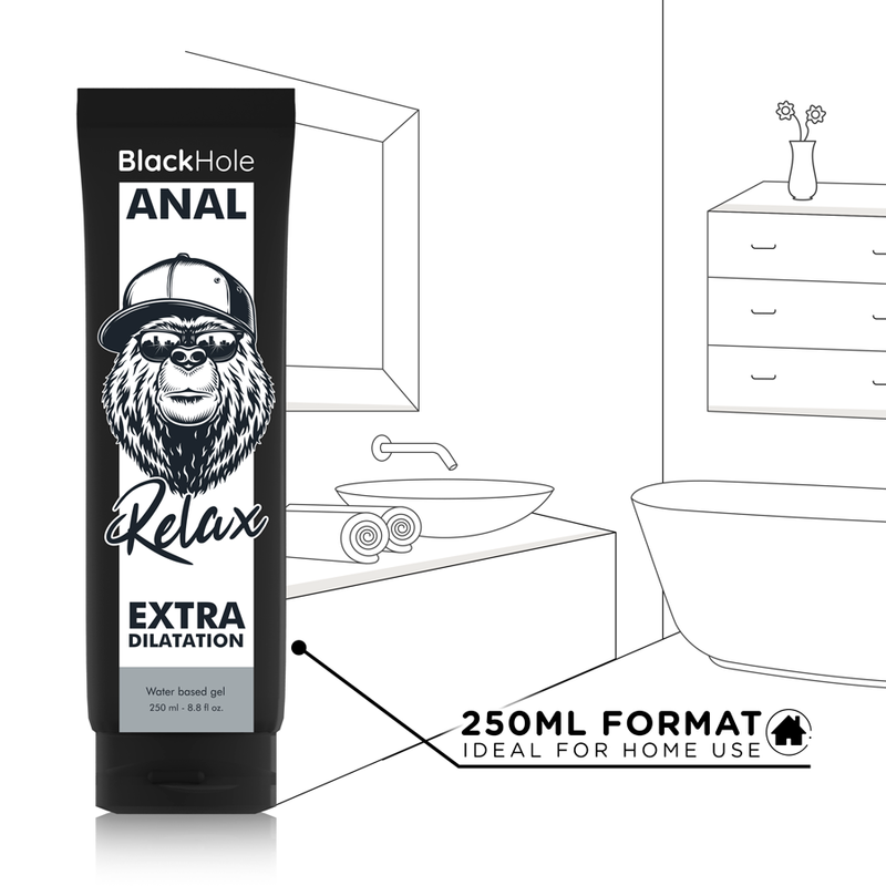 BLACK HOLE - GEL BASE AGUA DILATACIÓN ANAL 250 ML - Imagen 6