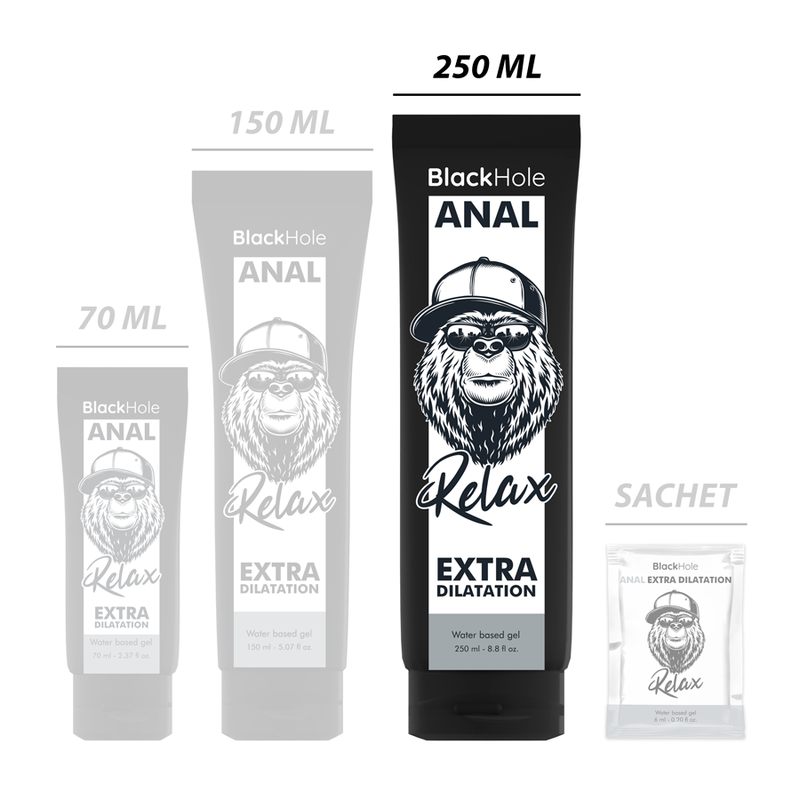 BLACK HOLE - GEL BASE AGUA DILATACIÓN ANAL 250 ML - Imagen 7