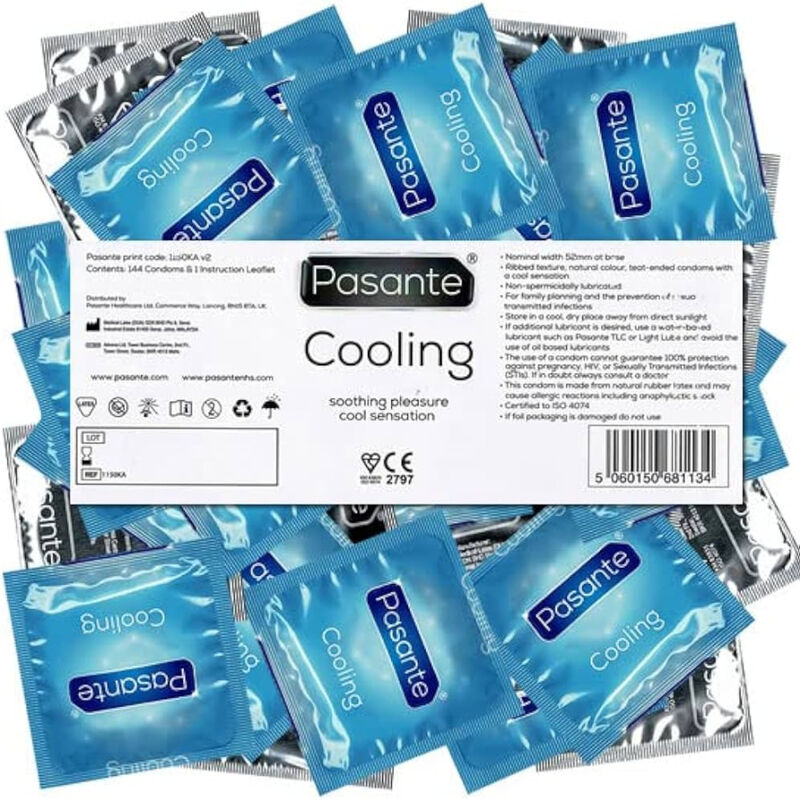 PASANTE - PRÉSERVATIFS EFFET REFROIDISSANT SAC 144 UNITÉS – Image 2