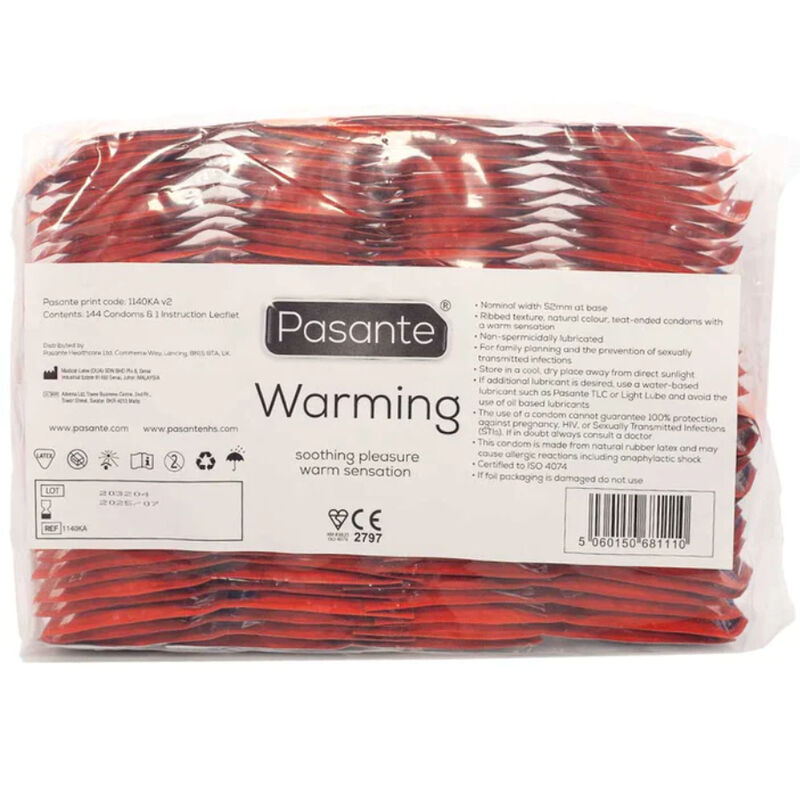 PASANTE - CONDOMS WARMING EFFECT BAG 144 UNITS - Image 2
