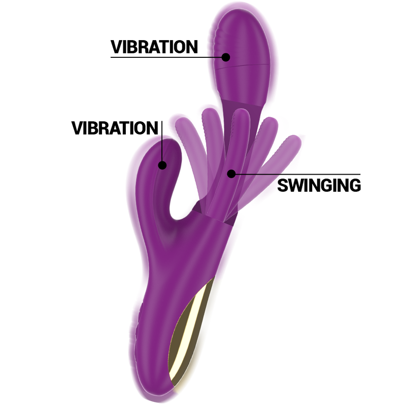 INTENSE - APOLO VIBRATEUR MULTIFONCTION RECHARGEABLE 7 VIBRATIONS AVEC LANGUE OSCILLANTE VIOLET – Image 7
