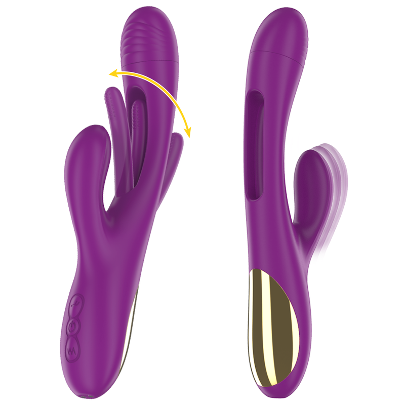 INTENSE - APOLO VIBRATEUR MULTIFONCTION RECHARGEABLE 7 VIBRATIONS AVEC LANGUE OSCILLANTE VIOLET – Image 5