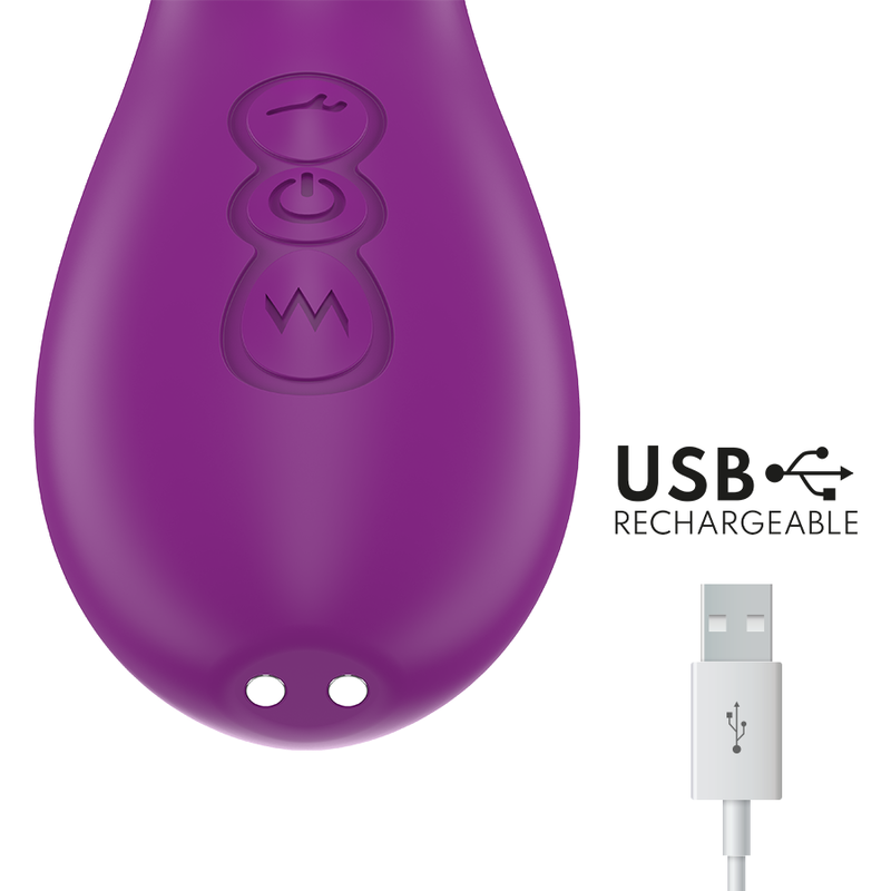 INTENSE - APOLO VIBRATEUR MULTIFONCTION RECHARGEABLE 7 VIBRATIONS AVEC LANGUE OSCILLANTE VIOLET – Image 3