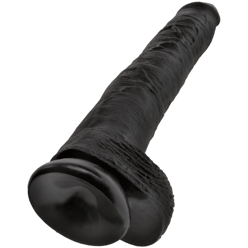 KING COCK - PÉNIS RÉALISTE AVEC BOULES 30.5 CM NOIR – Image 5