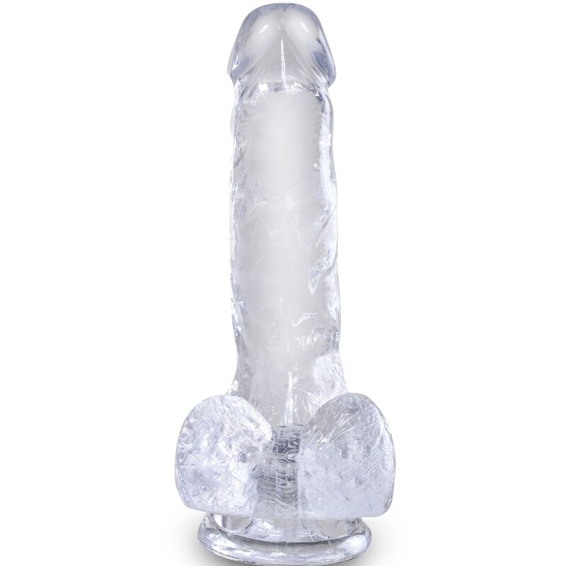 KING COCK - CLEAR PÉNIS RÉALISTE AVEC BOULES 13.5 CM TRANSPARENT – Image 5