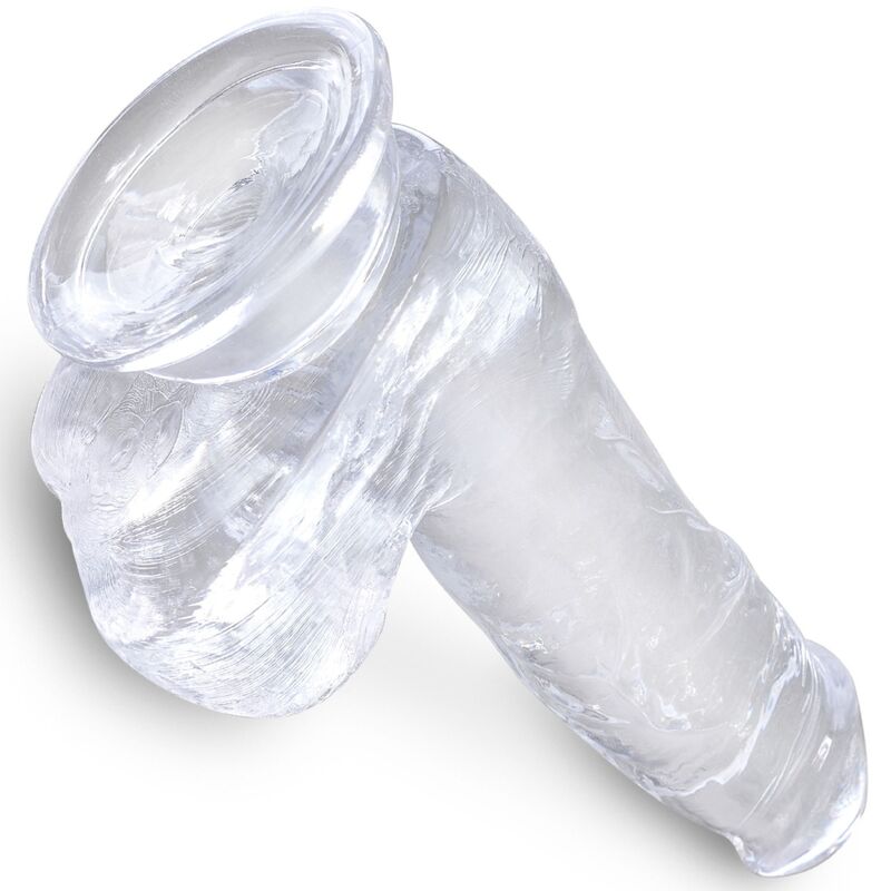KING COCK - CLEAR PÉNIS RÉALISTE AVEC BOULES 13.5 CM TRANSPARENT – Image 2
