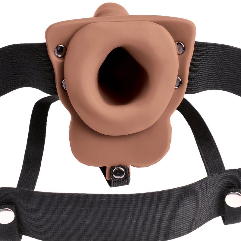 FETISH FANTASY SERIES - HARNAIS RÉGLABLE PÉNIS RÉALISTE AVEC TESTICULES RECHARGEABLES ET VIBRATEUR 15 CM – Image 2