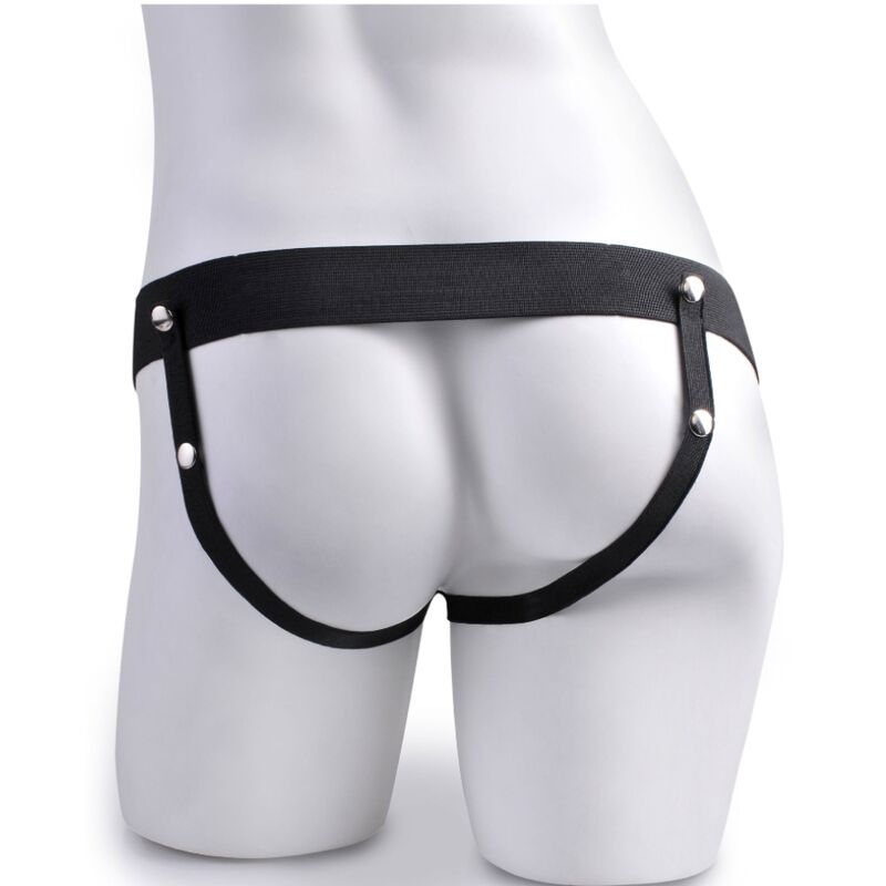 FETISH FANTASY SERIES - HARNAIS RÉGLABLE TÉLÉCOMMANDE PÉNIS RÉALISTE AVEC TESTICULES RECHARGEABLES ET VIBRATEUR 15 CM – Image 4