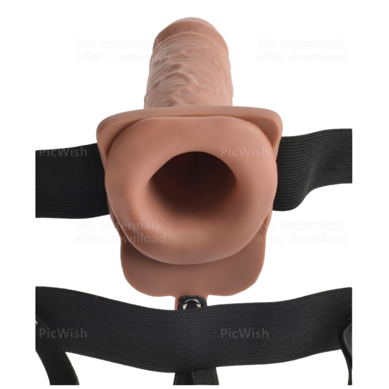 FETISH FANTASY SERIES - HARNAIS RÉGLABLE PÉNIS RÉALISTE AVEC BALLES RECHARGEABLES ET VIBRATEUR 17,8 CM – Image 4