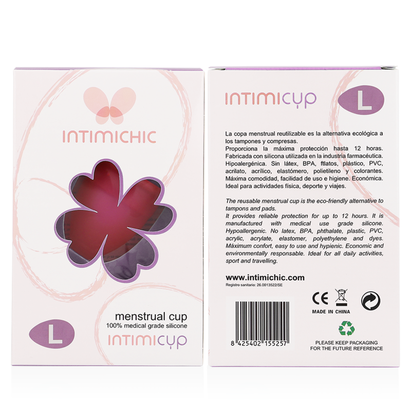 INTIMICHIC - COPPA MESTRUALE IN SILICONE GRADO MEDICO - TAGLIA L - immagine 7