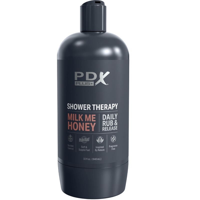 PDX PLUS - STROKER MASTURBADOR DISCRETO DESIGN DE GARRAFA MILK ME HONEY CANDY SHAMPOO - Image 2