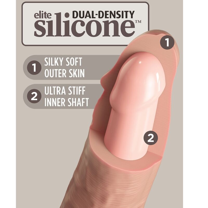 KING COCK - ÉLITE DILDO REALÍSTICO SILICONA 15.2 CM - Imagen 5