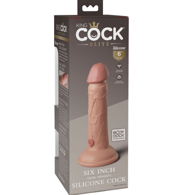KING COCK - ÉLITE DILDO REALÍSTICO SILICONA 15.2 CM - Imagen 4