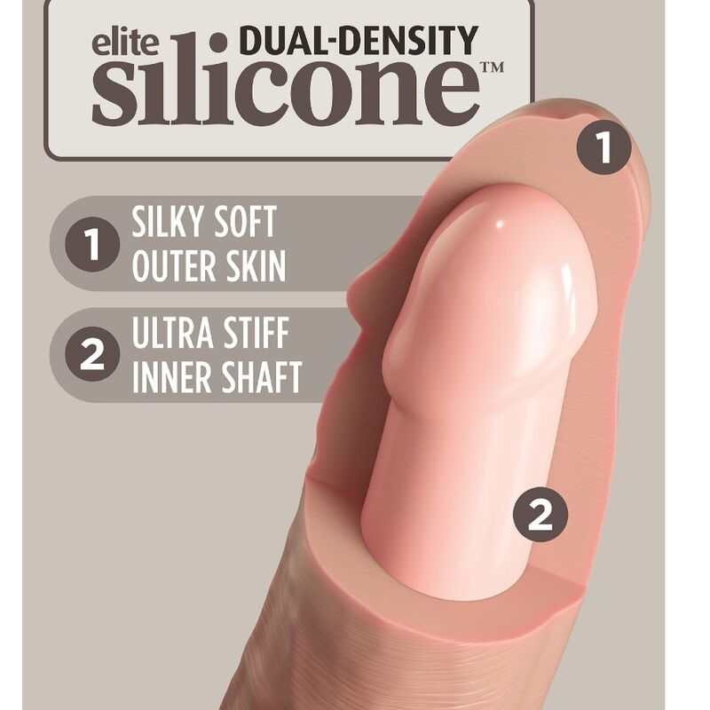 KING COCK - ELITE REALISTIC SILICONE DILDO 17.8 CM - Image 4
