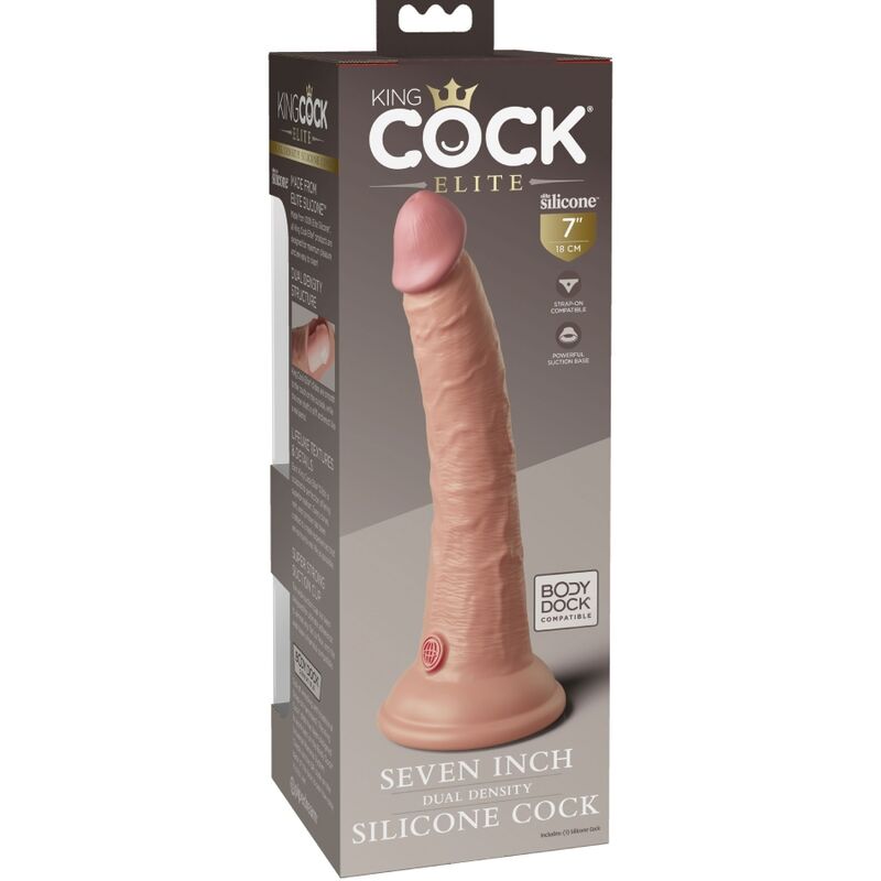 KING COCK - ELITE REALISTIC SILICONE DILDO 17.8 CM - Image 5
