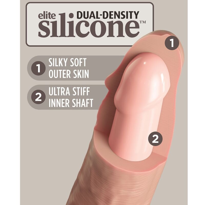 KING COCK - ELITE DILDO REALISTICO IN SILICONE 20.3 CM - immagine 6