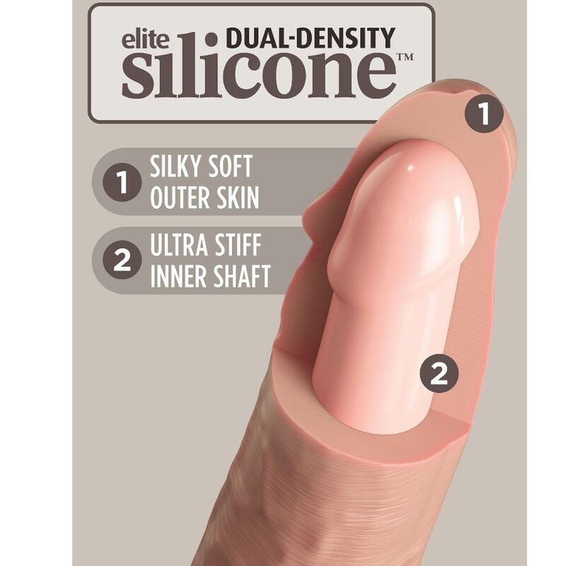 KING COCK - ELITE REALISTISCHER SILIKONDILDO 25.4 CM – Bild 5
