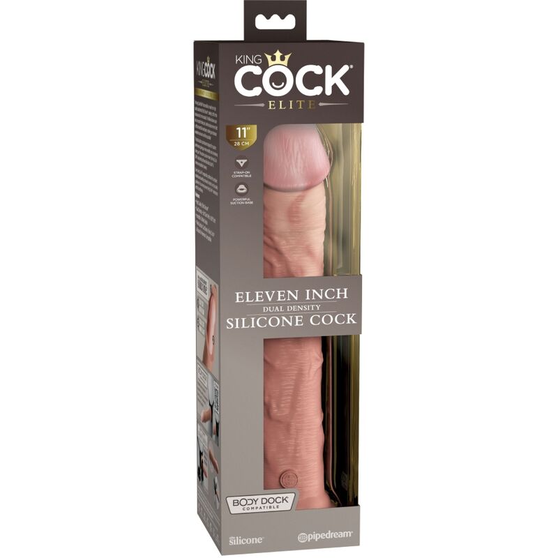 KING COCK - ÉLITE DILDO REALÍSTICO SILICONA 28 CM - Imagen 3