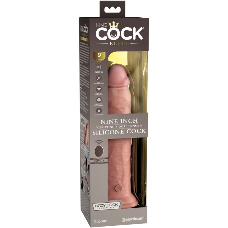 KING COCK - ELITE VIBRATEUR GODE RÉALISTE & TÉLÉCOMMANDE EN SILICONE 23 CM – Image 2