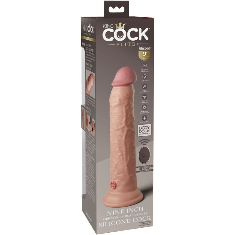 KING COCK - ELITE VIBRATEUR GODE RÉALISTE & TÉLÉCOMMANDE EN SILICONE 23 CM – Image 6