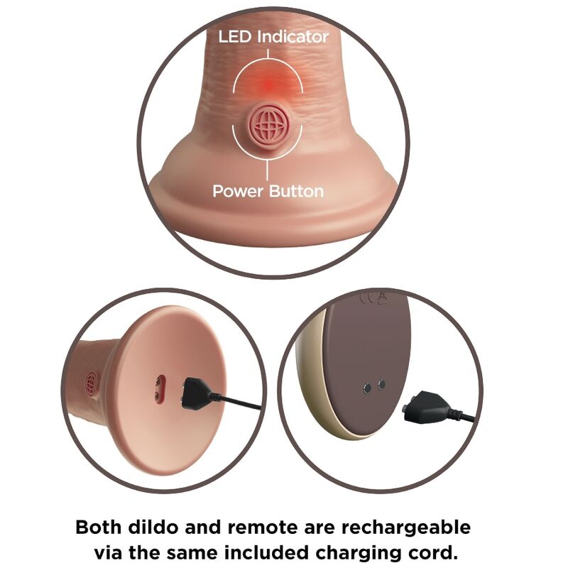 KING COCK - ELITE VIBRATEUR GODE RÉALISTE & TÉLÉCOMMANDE EN SILICONE 23 CM – Image 5