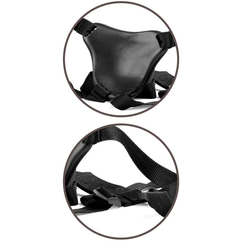KING COCK - ELITE KIT IMBRACATURA REGOLABILE DELUXE ANELLO CON TESTICOLI E DILDO 20.3 CM - immagine 9