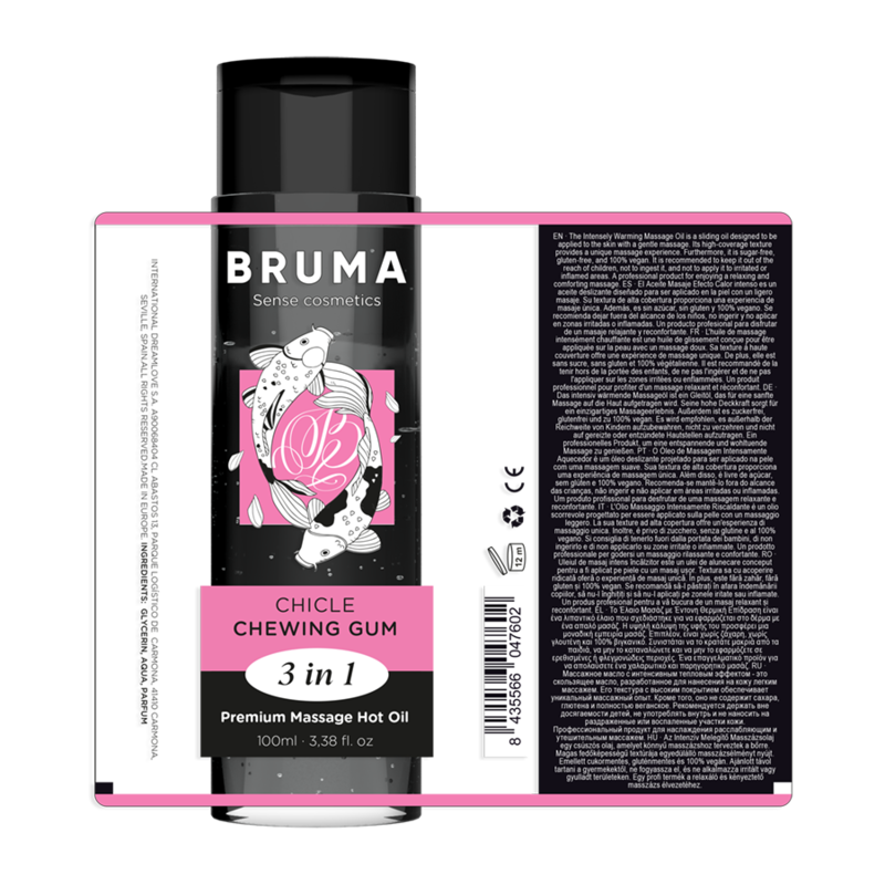 BRUMA - OLIO DA MASSAGGIO PREMIUM EFFETTO CALORE SAPORE GOMMA 3 IN 1 - 100 ML - immagine 6