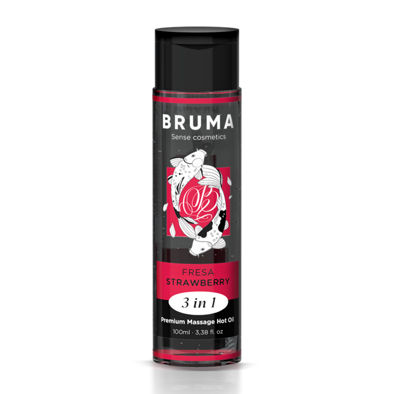 BRUMA - HUILE DE MASSAGE PREMIUM EFFET CHALEUR SAVEUR FRAISE 3 EN 1 - 100 ML – Image 2
