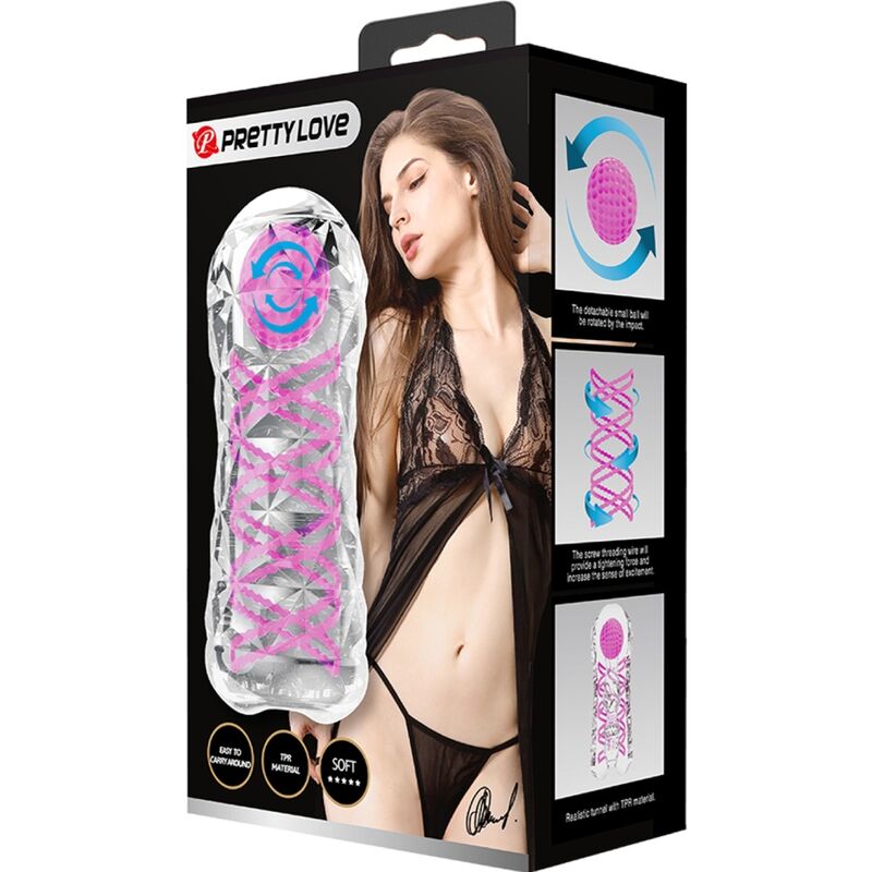 PRETTY LOVE - FANTASY MNNLICHER MASTURBATOR MIT INNENSPIRALE UND TRANSPARENTEN BLLEN – Bild 5
