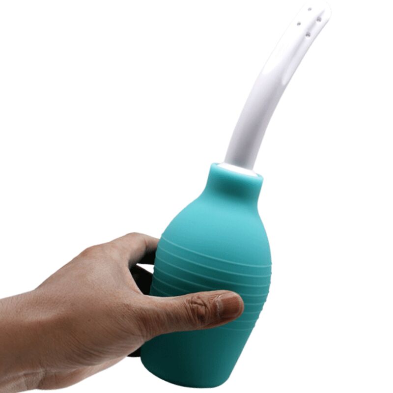 MR PLAY - DOCCIA ANALE IN GOMMA BLU PERA - immagine 5