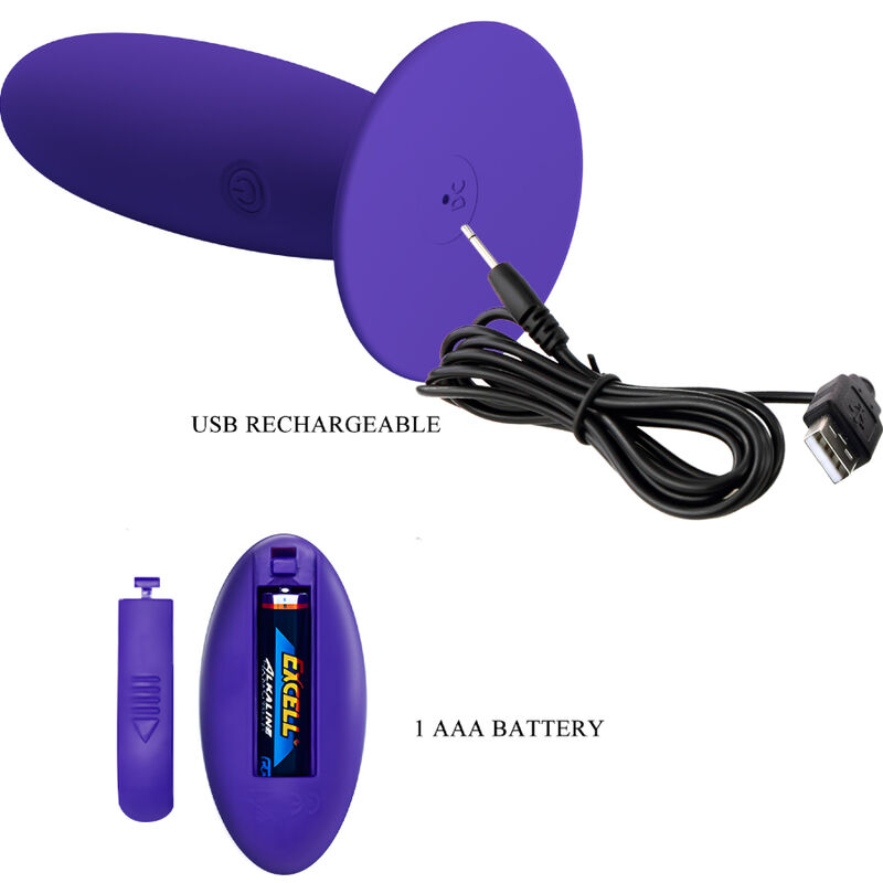 PRETTY LOVE - YOUTH PLUG ANAL VIBRADOR CONTROL REMOTO VIOLETA - Imagen 2